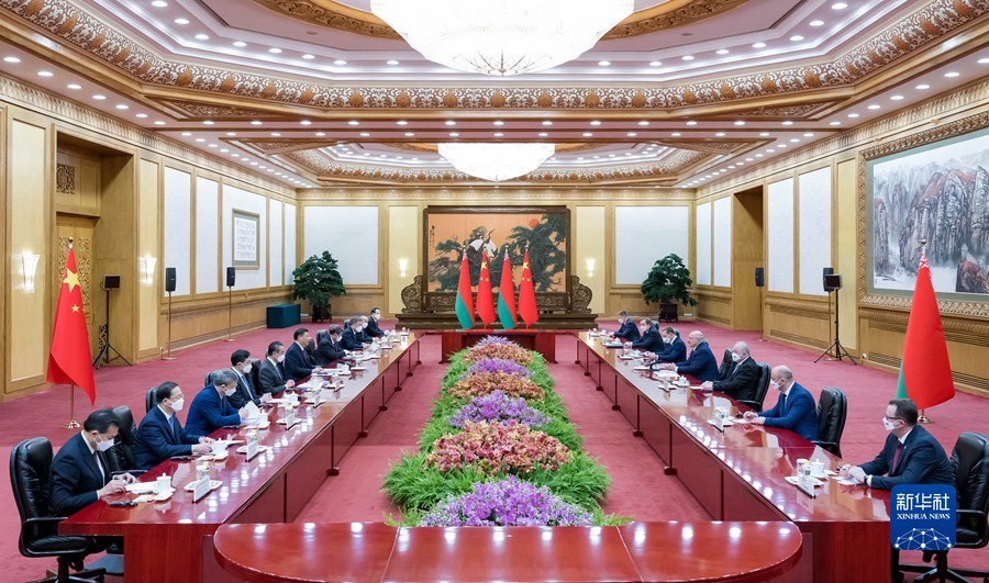 習近平同白俄羅斯總統盧卡申科舉行會談