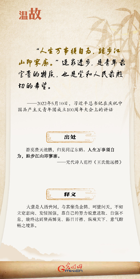 海報丨習(xí)近平總書記這樣用古語勉勵新時代青年 海報丨習(xí)近平總書記這樣用古語勉勵新時代青年