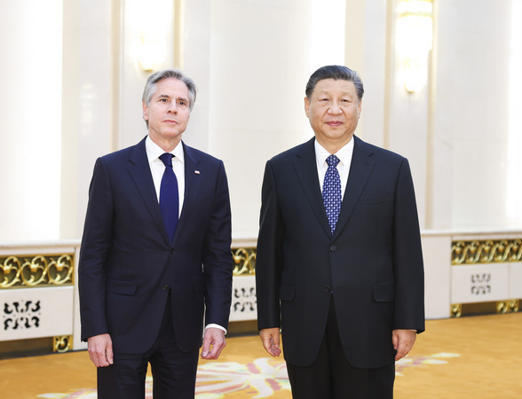 習近平會見美國國務卿布林肯 習近平會見美國國務卿布林肯(4414778)-20240426184632