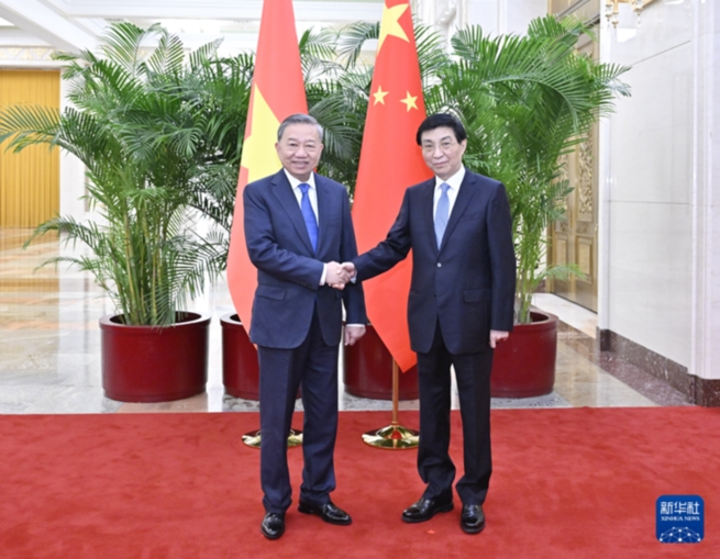 王滬寧會見越共中央總書記、國家主席蘇林