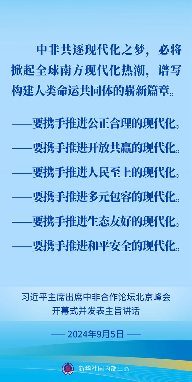 提出中非攜手推進“六個現(xiàn)代化”