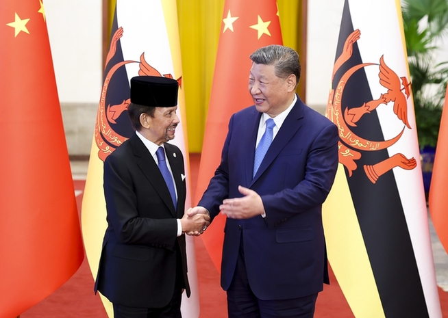 習(xí)近平同文萊蘇丹哈桑納爾會(huì)談