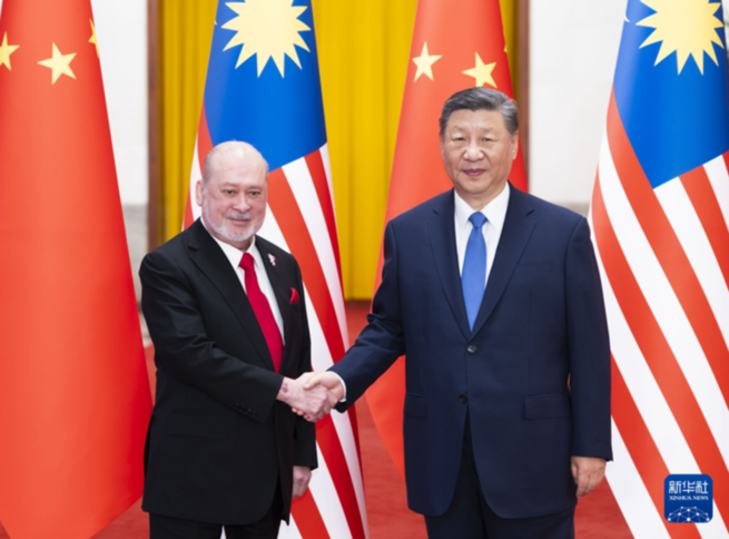 習近平同馬來西亞最高元首易卜拉欣會談