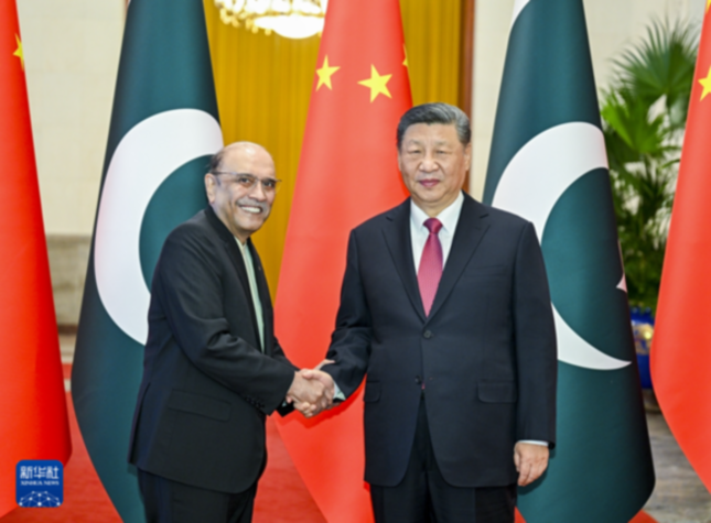 習近平同巴基斯坦總統扎爾達里會談