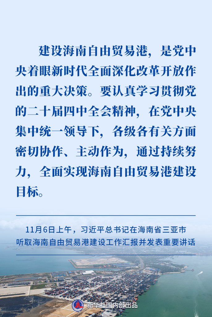 高標準建設海南自貿港,習近平總書記提出明確要求