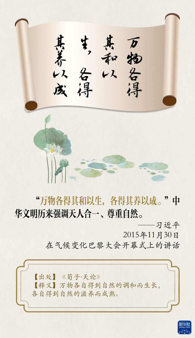 創意海報|總書記引經據典論生態文明